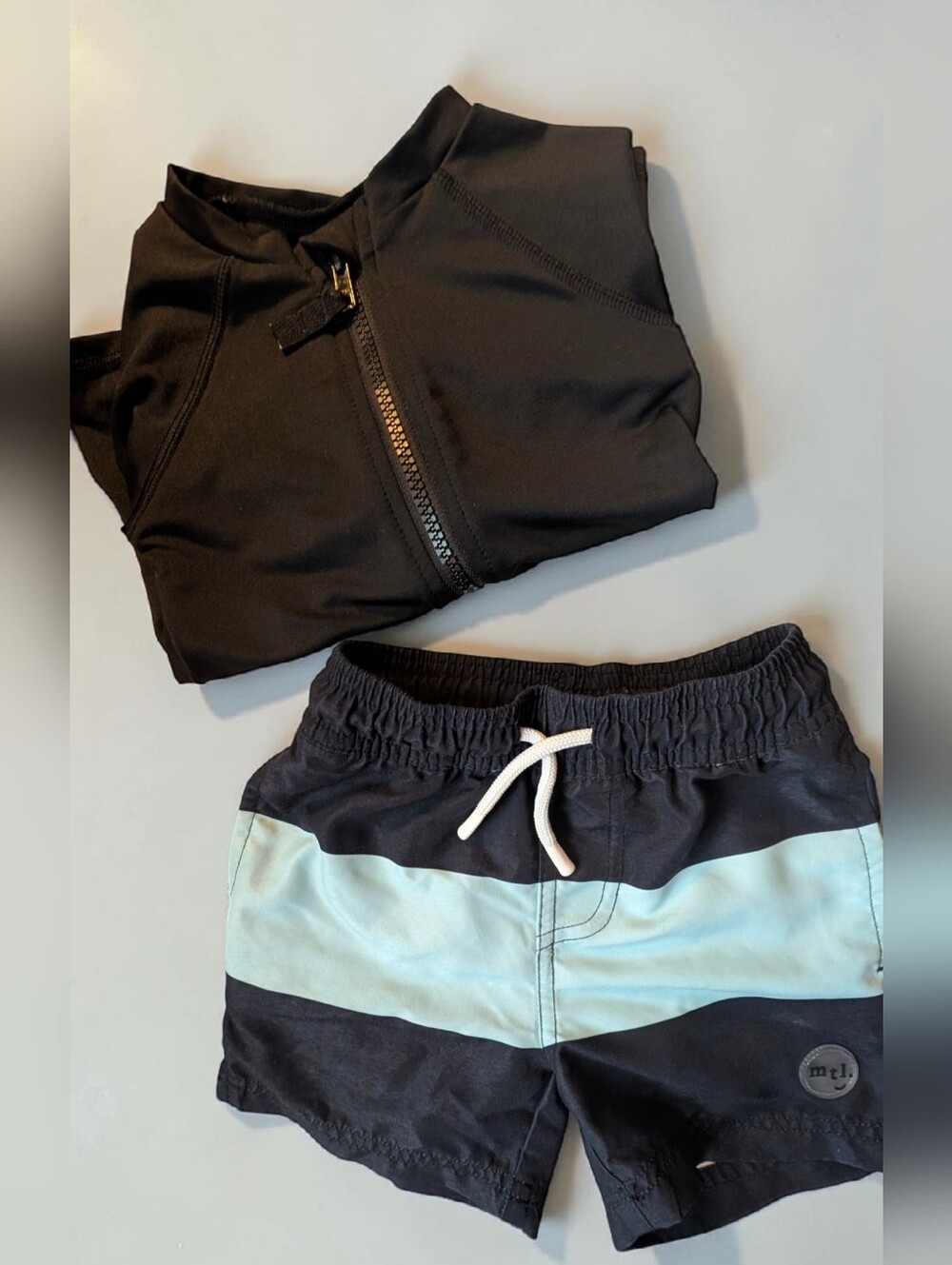 2T Toddler Swim Bundle Rash Guard + Swim Trunks Beach Pool Summer